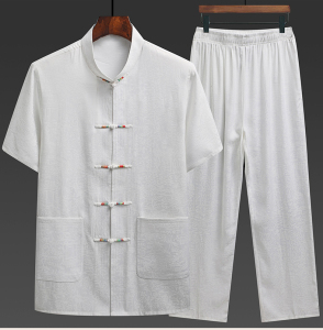T223P65风套装丝绸唐装居士服汉服爷爷太极服爸爸装主推价优图片