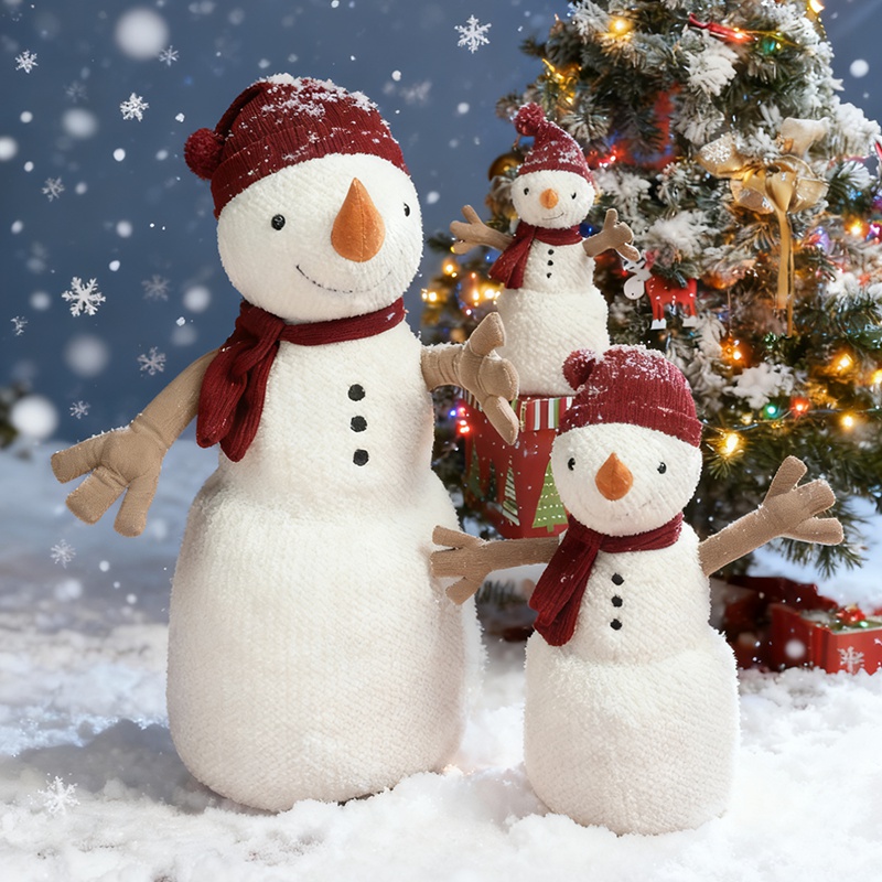 圣诞节装饰场景布置雪人玩偶