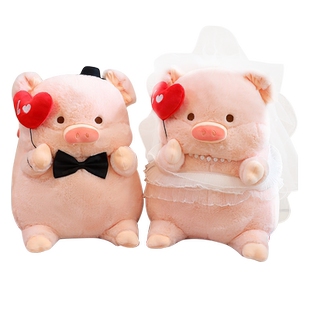 压床新婚礼物结婚娃娃一对高档送新人喜娃娃抱枕公仔婚房布置摆件