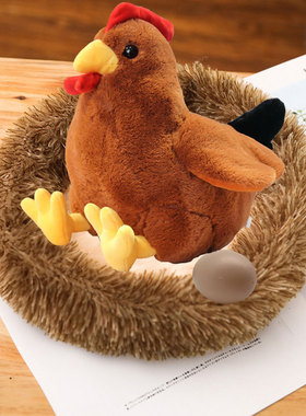 可爱仿真大公鸡公仔毛绒玩具母鸡玩偶布娃娃小鸡男女生日礼物儿童