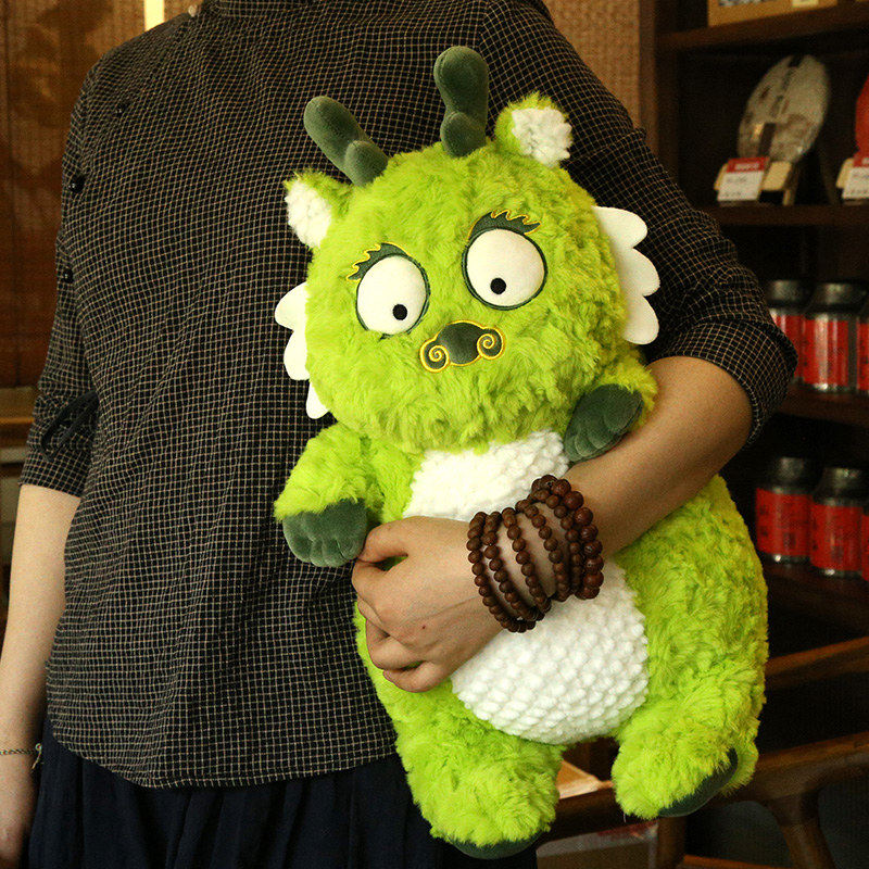 可爱呆萌小绿龙公仔毛绒玩具乖乖龙玩偶床上睡觉抱枕男女生日礼物