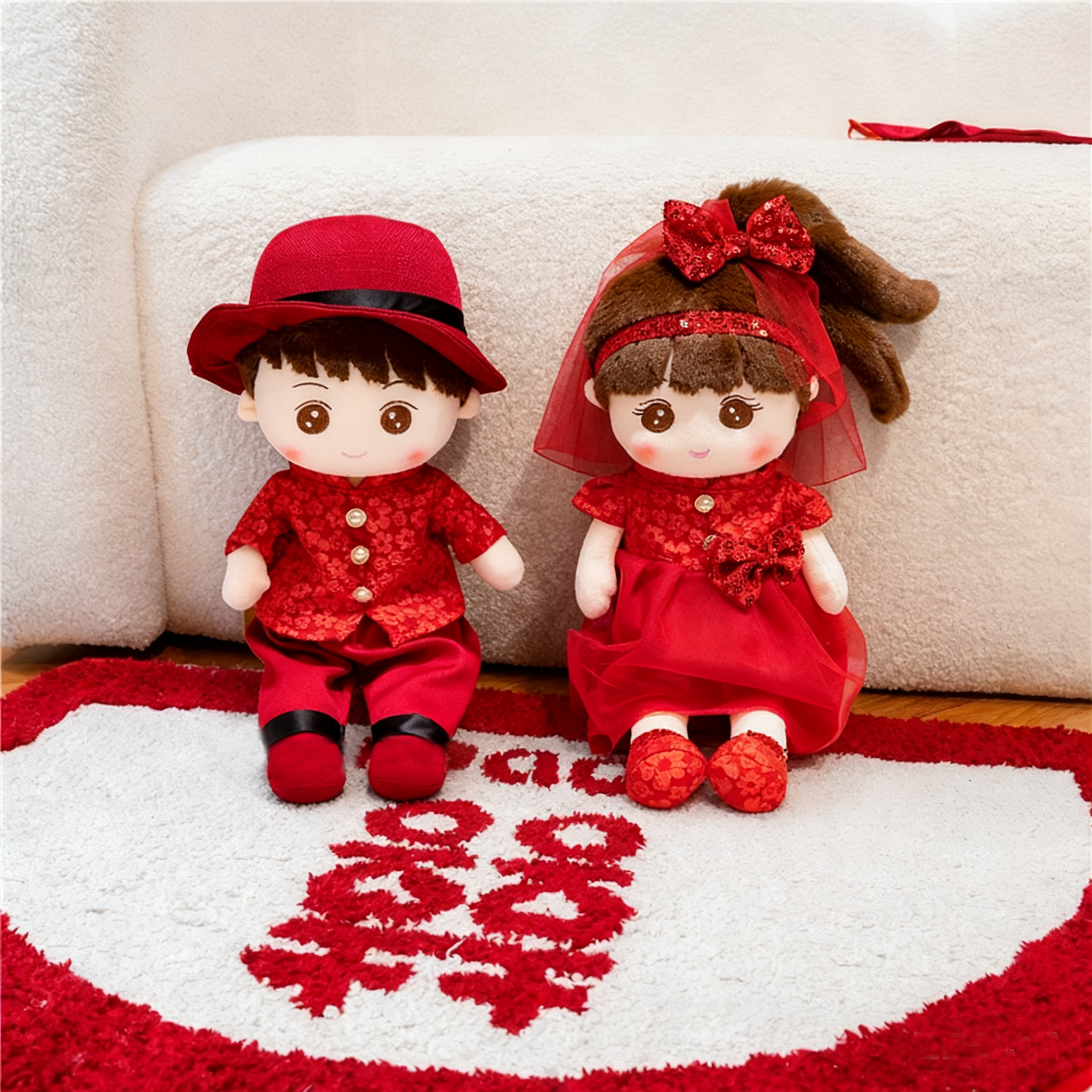 压床娃娃一对结婚礼物新款高档