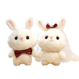 压床结婚娃娃一对新婚礼物送新人福娃喜娃娃抱枕公仔布置婚房床上