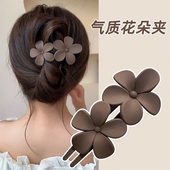 花朵鸭嘴夹女2026新款 发夹后脑勺一字夹盘发抓夹夹子头饰气质发卡