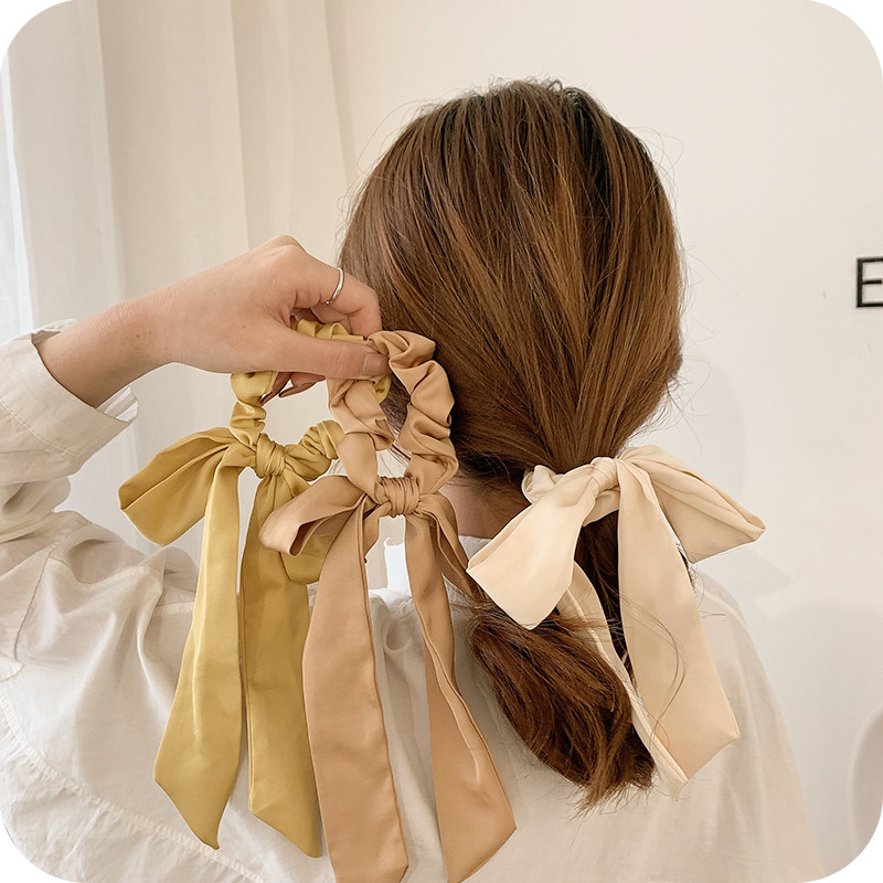 网红发绳大蝴蝶结头饰发圈发带女绑发飘带头绳ins皮筋发饰扎头发