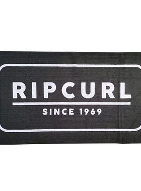 RIP CURL黑白色双面印花特厚纯棉浴巾柔软吸水冲滑浪沙滩大毛巾