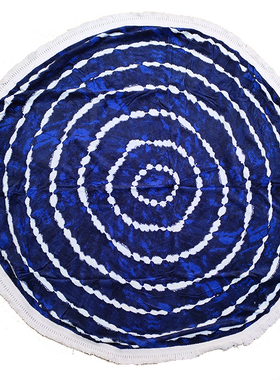 RIP CURL潮牌纯棉黑色圆形流苏浴巾女成人柔软吸水个性大沙滩毛巾