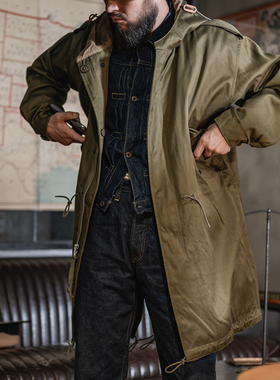 恶犬BRONSON复刻M1951鱼尾派克服M-51男士长外套M51大风衣PARKA