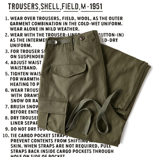 裤 M51多口袋宽松高腰阔腿工装 51重磅贡缎野战裤 恶犬BRONSON复刻M
