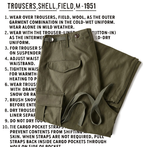复刻M-51重磅贡缎野战裤多袋工装