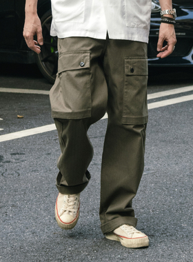 恶犬BRONSON加厚版USMC P-44人字纹工装疲劳裤MOD改制P44重磅长裤