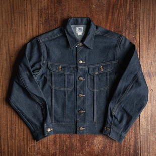 牛仔夹克复古骑士外套 FLYERS原色左斜防缩丹宁101J短款 NON STOCK