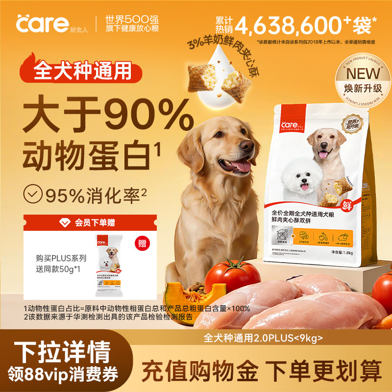 好主人通用2.0狗粮2kg*5赠试吃50g 107.9元 - 86线报
