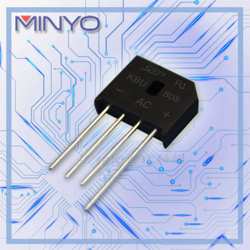 SEP整流桥堆KBU808 KBU8K 8A800V彩虹灯管桥堆 开关电源专用扁桥