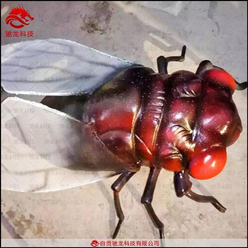 大型仿真电动昆虫模型纺织娘雕塑电动机械动态机模装置定制公司