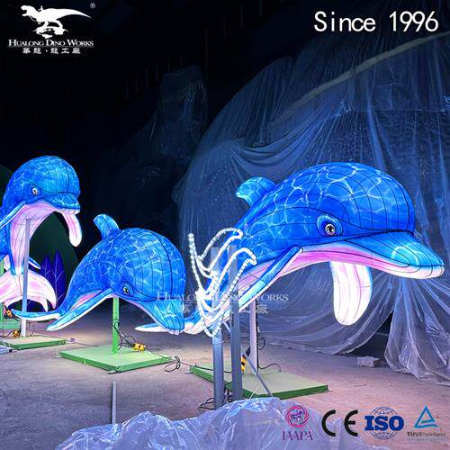海洋动物彩灯夜游美陈装饰引流花灯景区商场节日打卡引流模型