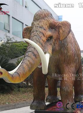 仿真大象猛犸象纯手工雕花粘毛工艺品室内室外摆件量大优惠
