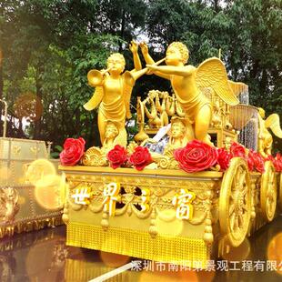 深圳华侨城巡游玻璃钢彩车设计中秋巡游花灯彩船大型庆典彩车