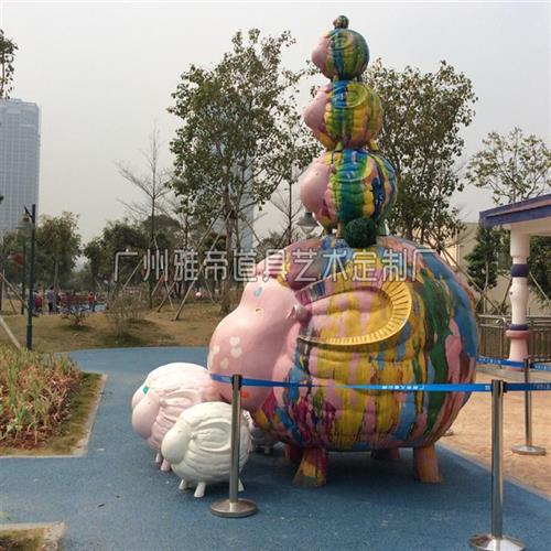 户外玻璃钢雕塑园林景区装饰摆件动物模型定制羊群泡沫雕刻