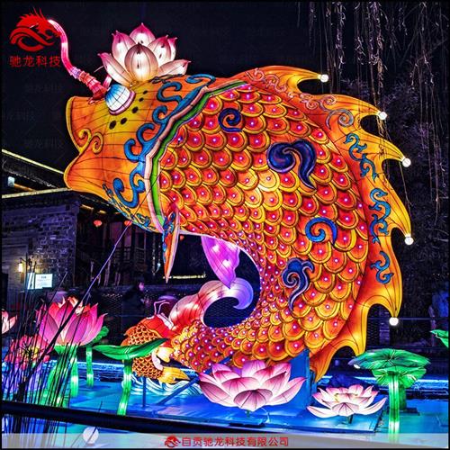 麒麟花灯定制中国古典瑞兽吉祥物灯古典文化展览商场春节灯笼