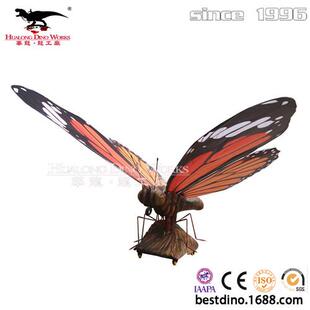 逼真仿真电动蝴蝶网红商场美陈装 饰品主题仿真昆虫园景点展览.