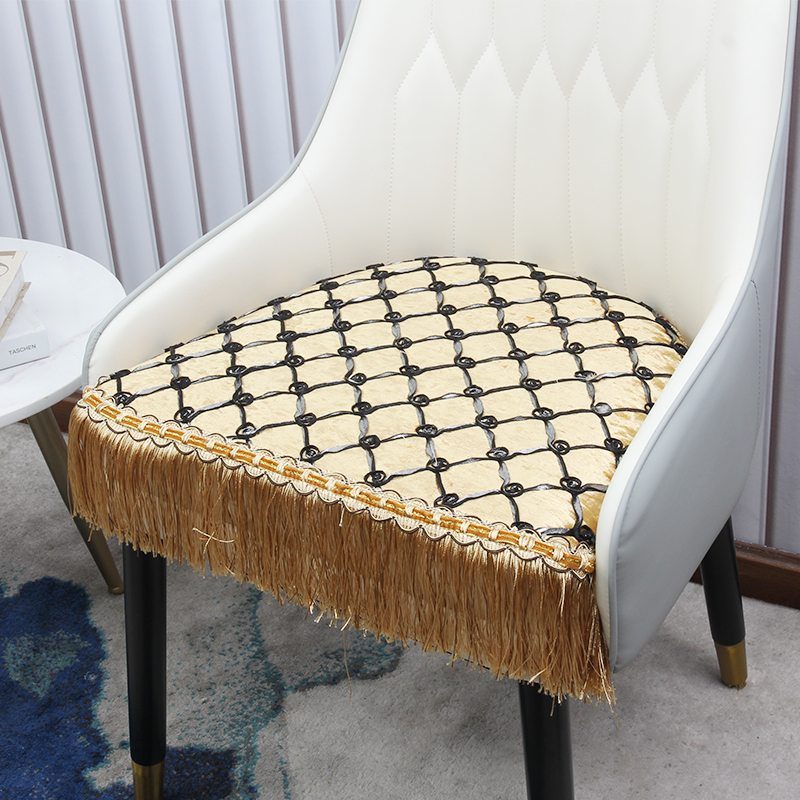 轻奢欧式流苏餐椅垫高档