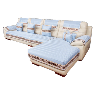 冰丝沙发垫夏季防滑皮沙发坐垫简约现代夏天款新中式凉垫沙发套罩