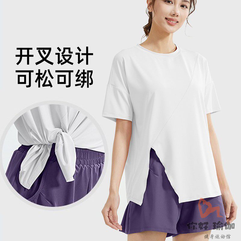 宽松大码速干运动短袖瑜伽服套装