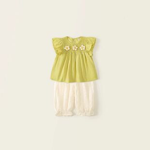 女童夏装套装2026新款宝宝韩范洋气时髦小儿童潮酷穿搭夏季两件套