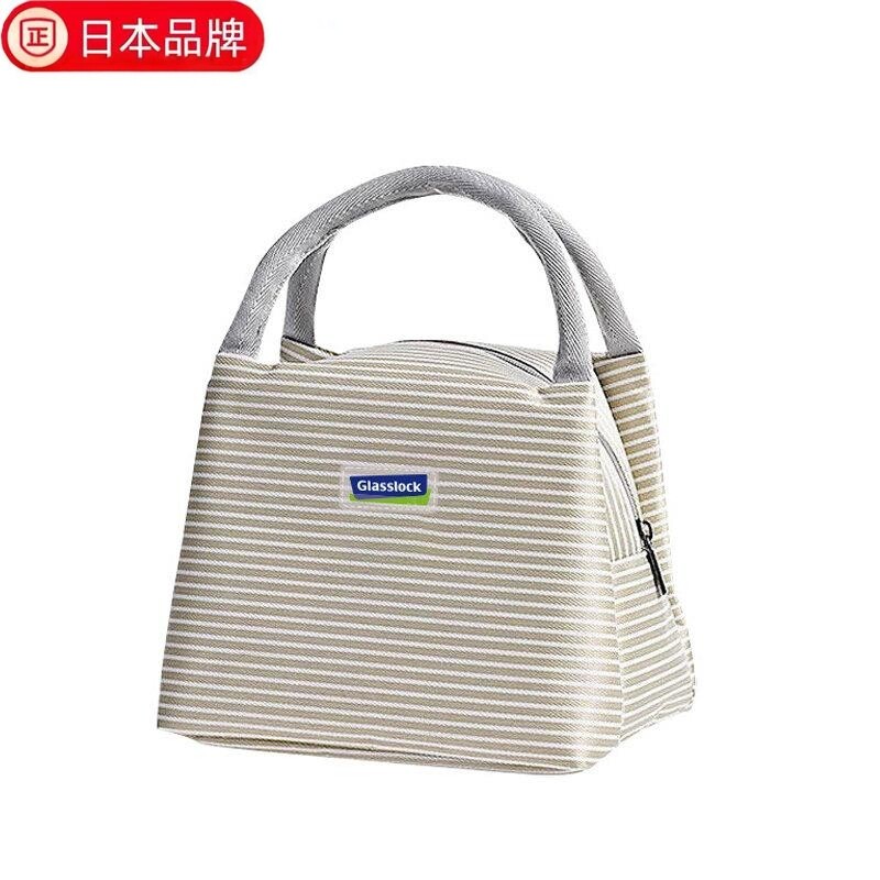 日本进口饭盒包保温袋 铝箔加厚手提饭盒袋上班带饭兜便当盒包袋