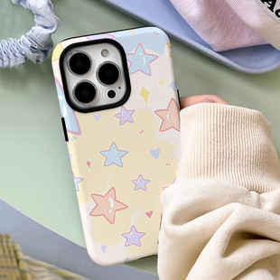 ins风iPhone14二合一菲林适用15plus个性创意苹果12/13满屏星星16promax小众少女心iphonex防摔保护xr手机壳