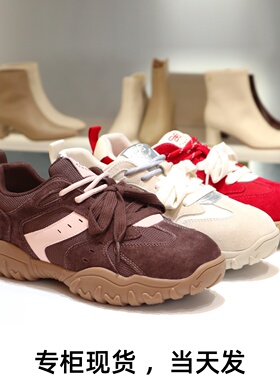 COMELY康莉2025厚底系带德训鞋休闲运动板鞋阿甘鞋女鞋子KMT61005