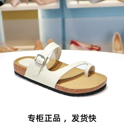 康莉勃肯拖鞋法式真皮软底凉拖鞋