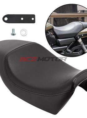 适用于哈雷street750/500/rod连体座双人坐垫前后坐垫皮座15-20年