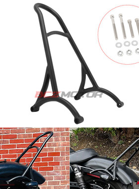 摩托车配件哈雷改装 XL883/1200 X48 Burly后靠背 后货架前保险杠