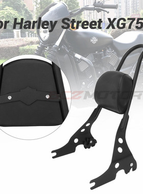 适用哈雷XG750 Street 哈雷XG500 加装后靠背 后货架 后尾翼