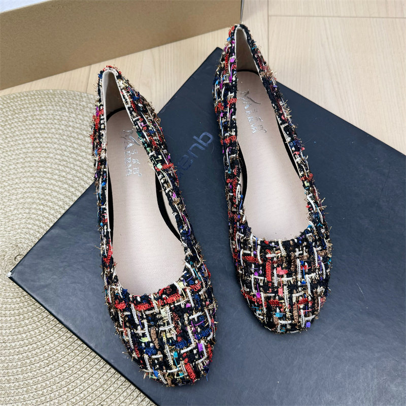 2026春秋新款浅口单鞋女平底百搭仙女圆头一脚蹬布面单鞋豆豆鞋潮,女鞋,浅口单鞋,淘宝优惠券,粉丝福利购,淘宝优惠卷