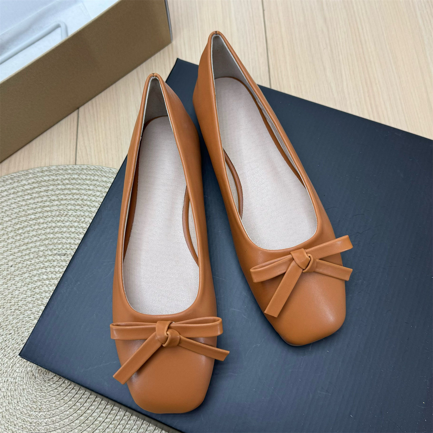 2026春季新款法式复古方头蝴蝶结单鞋女平底浅口芭蕾舞鞋玛丽珍鞋,女鞋,浅口单鞋,淘宝优惠券,粉丝福利购,淘宝优惠卷