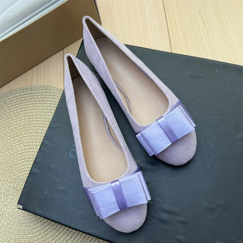 浅口蝴蝶结芭蕾舞鞋子圆头单鞋女