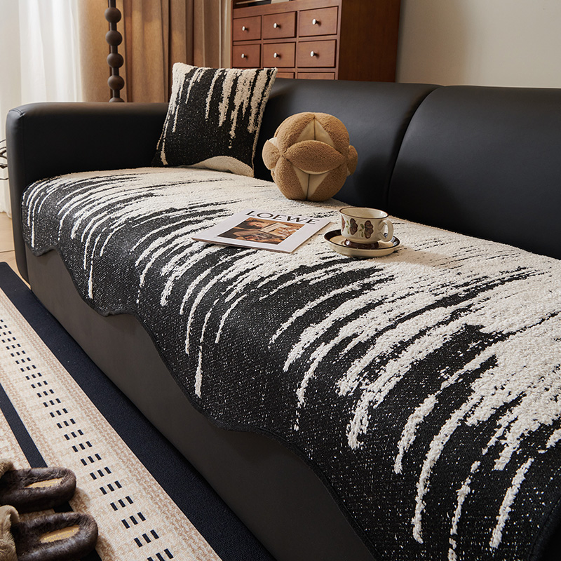 高级感沙发垫2025新款四季通用固定防滑坐垫直排异形皮沙发盖布巾
