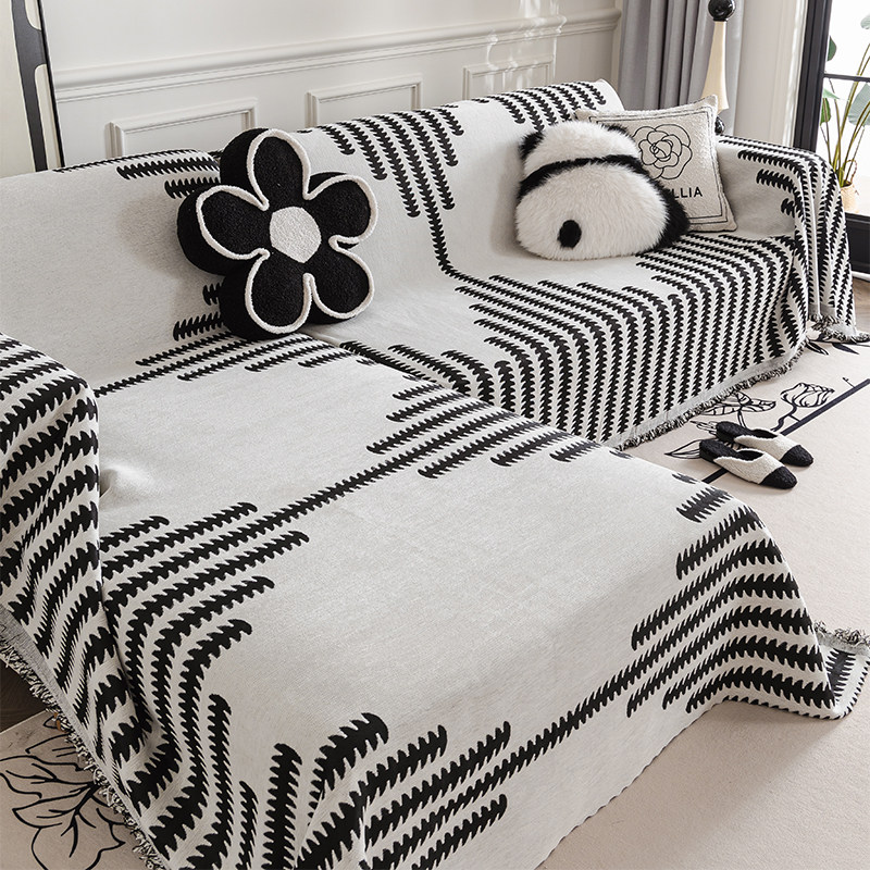 2025新款沙发盖布巾L型三座一贵妃四季通用沙发套罩沙发毯防猫抓