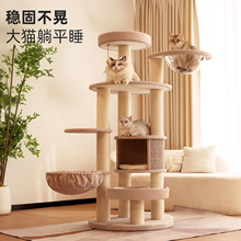 兽牌森林猫爬架实木猫窝猫树一体多猫大猫专用大型猫缅因家用剑麻