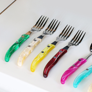 MY家 - 法国狼头 Claude Dozorme 不锈钢 咖啡甜品勺/水果蛋糕叉