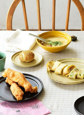 MY家 - 日本 Studio m' Le temps 温暖三色陶 点心盘/圆平盘/汤碗