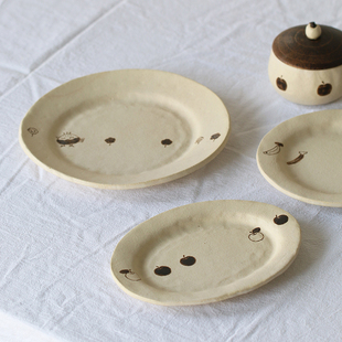 MY家 - 日本信乐烧丸伴工场 作家器 松本美穗子 餐盘/盖碗