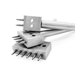 手工皮具排冲圆孔圆斩皮革DIY多孔冲子皮料打孔器皮艺表带开孔器