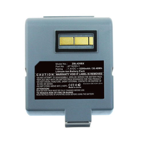 适用Zebra  QL420  QL420+ / Plus打印机电池厂家直供AT16293-1