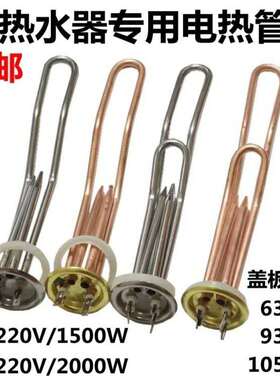 热水器加热管 电热水器电热管发热管63mm 93mm220V1500W2000w镁棒