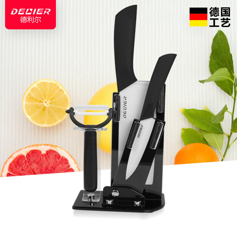 Delisle Ceramic knife Gift box packaging 4 sets 6.5 inch Kitchen knife 4 inch Fruit knife Peeler Tool carrierin the Kitchen/Cooking utensils , Cooking utensils , Tool , A full set of kitchen knives  category - from Buy2taobao.com to provide professional Taobao agent buy service
