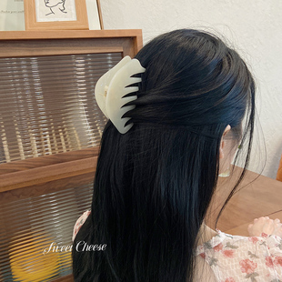 网红透明抓夹女发夹韩国发抓鲨鱼夹子简约洗澡发卡后脑勺盘发头饰